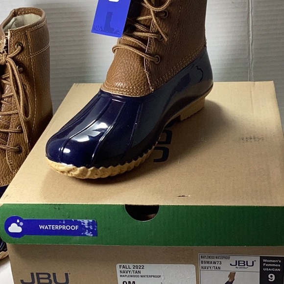 JBU NAVY/ TAN Women’s Maine Duck Boot, - Picture 6 of 7